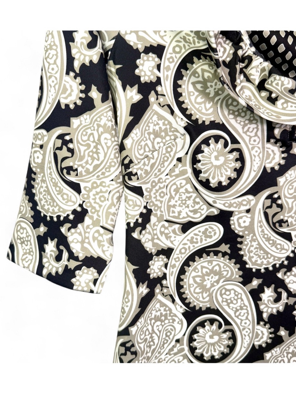 Gretchen Scott Women’s Ruffneck Jersey Plentiful Paisley Midi Dress Size Small - Picture 8 of 11